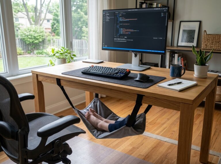 ergonomic foot hammock under desk